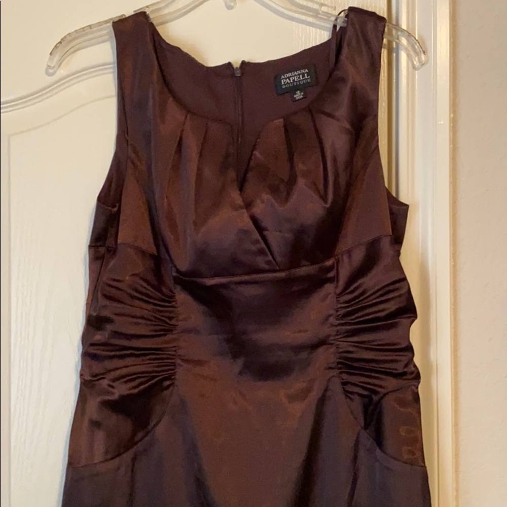 Silk brown dress